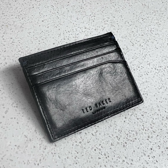 Ted Baker Double Colored Blue Stitch Leather Wallet - Picture 1 of 5